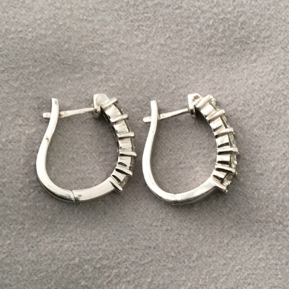 Sterling CZ Hoops, 20mm - Picture 2 of 5